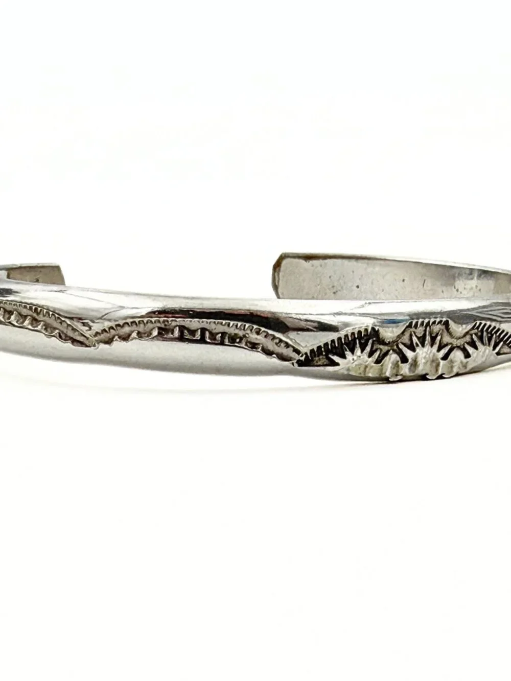 Amazing Southwest Hand Stamped Sterling Silver Stackable Cuff Bracelet